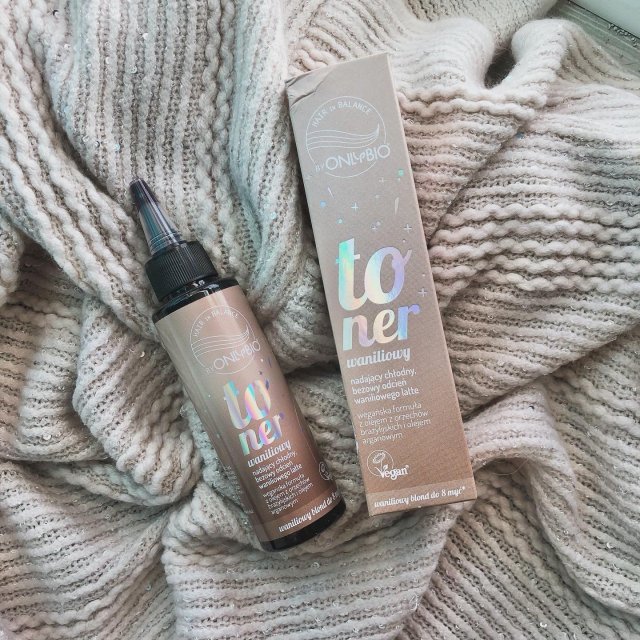 OnlyBio Hair in Balance, Toner do włosów, Waniliowy, Nadający chłodny, beżowy odcień waniliowego latte 
