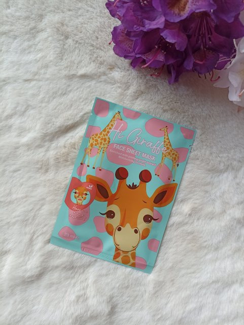 Maxbrands Marketing B.V. Face Sheet Mask, Maseczka do twarzy w płacie, Hi Giraffe, Nawilżająca, Z ekstraktem z granatu