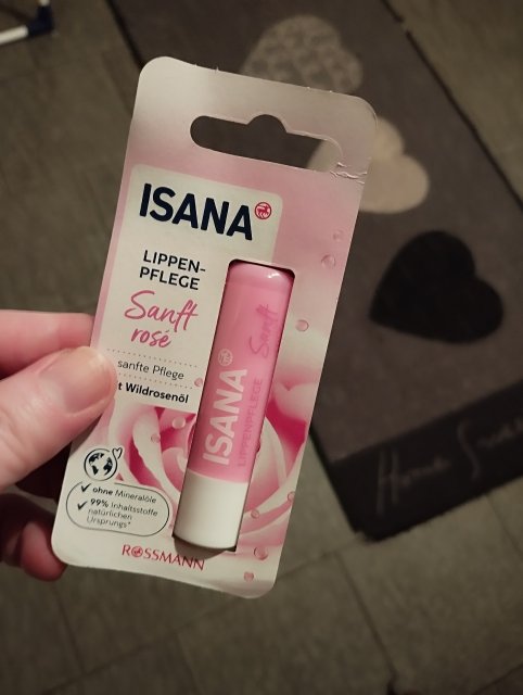Isana Pomadka ochronna do ust, Sanft Rose