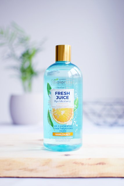 Bielenda Fresh Juice, Płyn micelarny do twarzy, Detoksykujący, Z bioaktywną wodą cytrusową