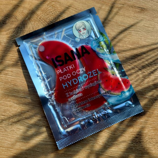 Isana Płatki pod oczy, Hydrożelowe, Intensywnie nawilżające, Kofeina i wyciąg z arbuza