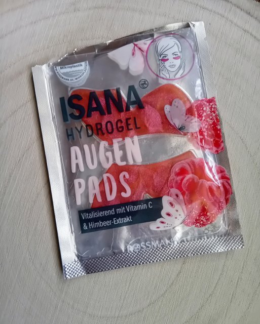 Isana Płatki pod oczy, Hydrożelowe, Rewitalizujące działanie witaminy C i ekstraktu z malin