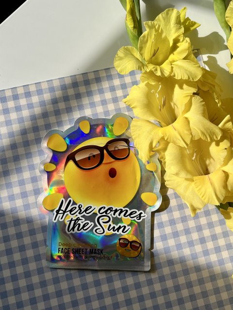 Maxbrands Marketing B.V. Face Sheet Mask, Maseczka do twarzy w płacie, Here Comes The Sun, Deep Cleansing, Orange Extract