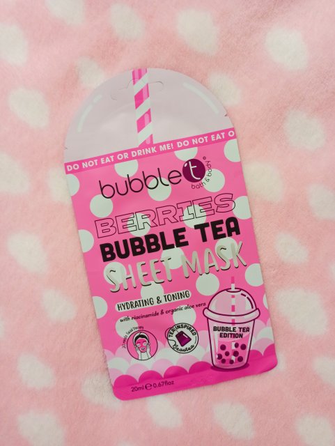 Bubble T Maska do twarzy w płacie, Berries Bubble Tea, Hydrating & Toning