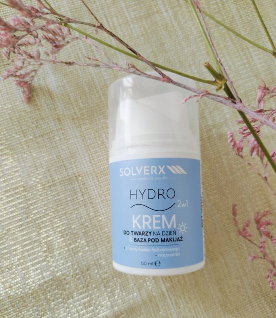 Solverx Krem do twarzy na dzień & baza pod makijaż, Hydro, 2w1