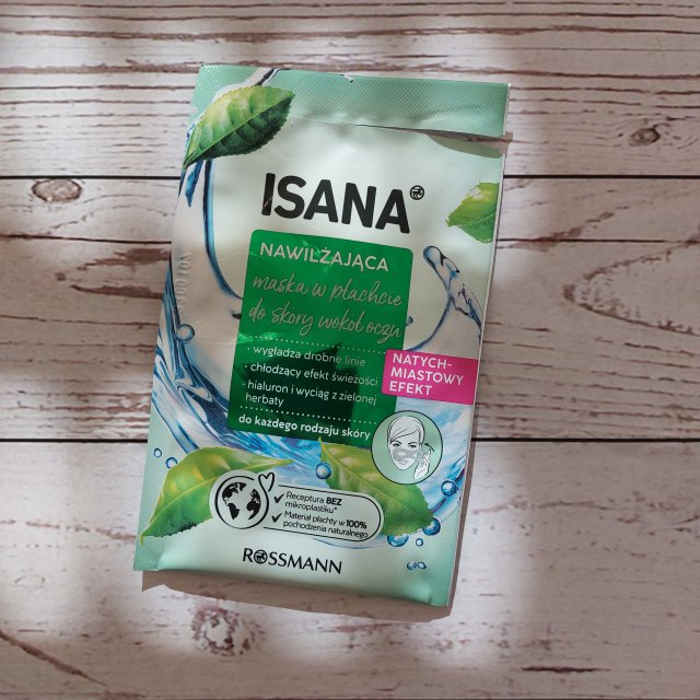 Isana Maseczka na okolice oczu w płacie, Feuchtigkeits, Augen Tuchmaske, Do wszystkich rodzajów skóry