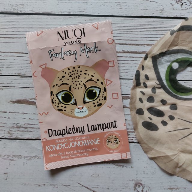 NIUQI Maska do twarzy w płacie, Fantasy Mask, Drapieżny Lampart 