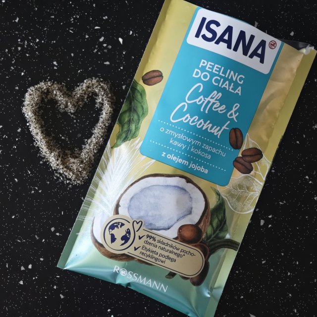 Isana Peeling do ciała, Coffee & Coconut, Z olejem jojoba