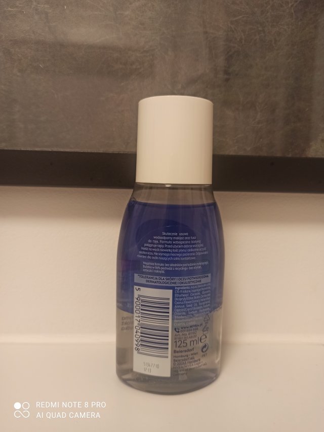 Nivea Dwufazowy płyn do demakijażu oczu, Pielęgnuje rzęsy, Usuwa wodoodporny makijaż, Biotyna + ekstrakt z bławatka
