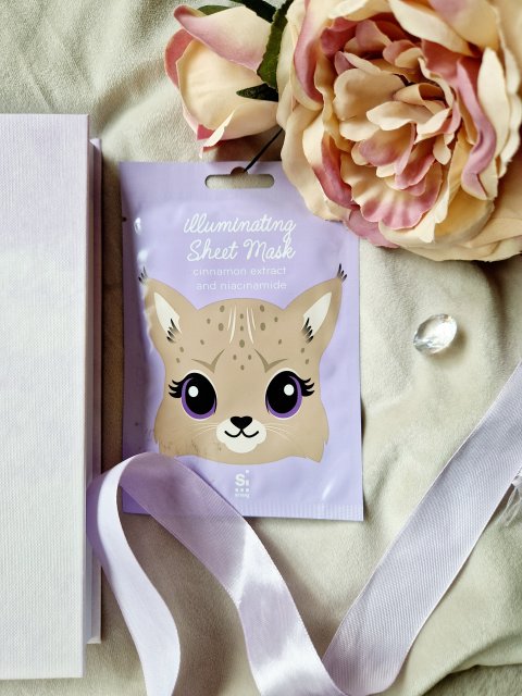 SINSAY Maska do twarzy w płacie, Illuminating, Ekstrakt z cynamonu i niacynamid, Ryś