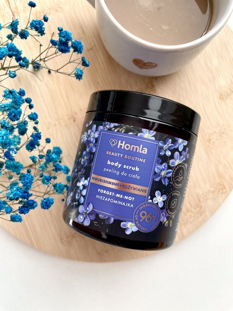 Homla, peeling do ciała, odżywienie, niezapominajka 