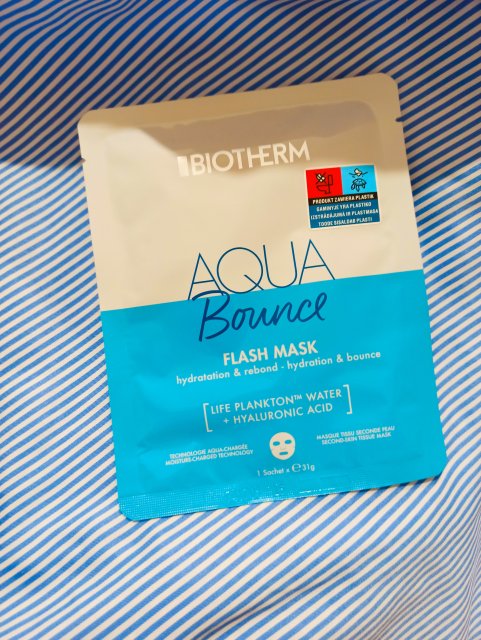 Biotherm Maska do twarzy w płacie, Aqua Bounce Flash Mask, Ujędrniająca