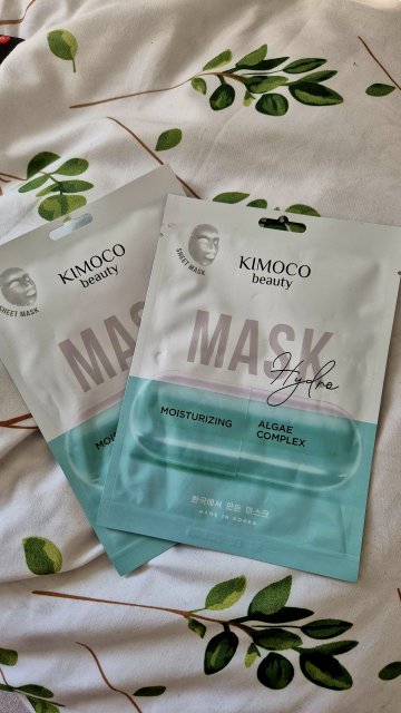 Kimoco Beauty Maska do twarzy w płacie, Hydro, Algae Complex, Nawilżająca, Kompleks z Alg
