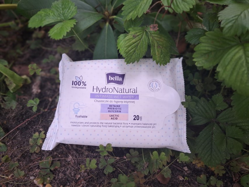 Bella Hydro Natural, Chusteczki do higieny intymnej, Betaina, Probiotyk, Gliceryna