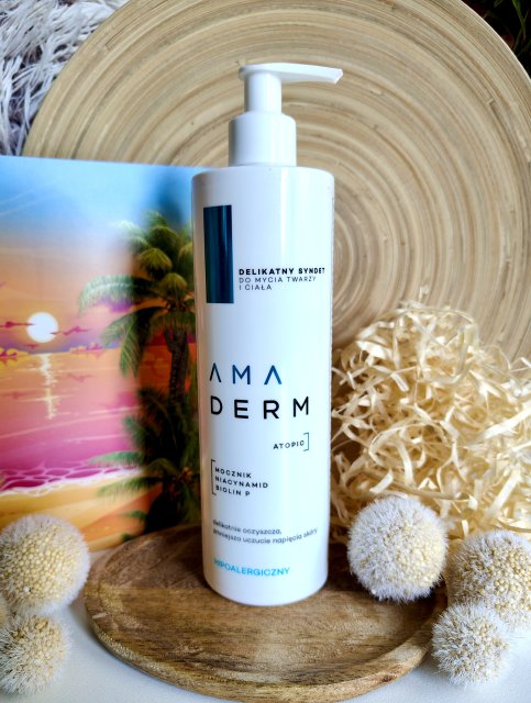 Amara Amaderm, Atopic, Syndet do mycia twarzy i ciała, Delikatny, Hipoalergiczny