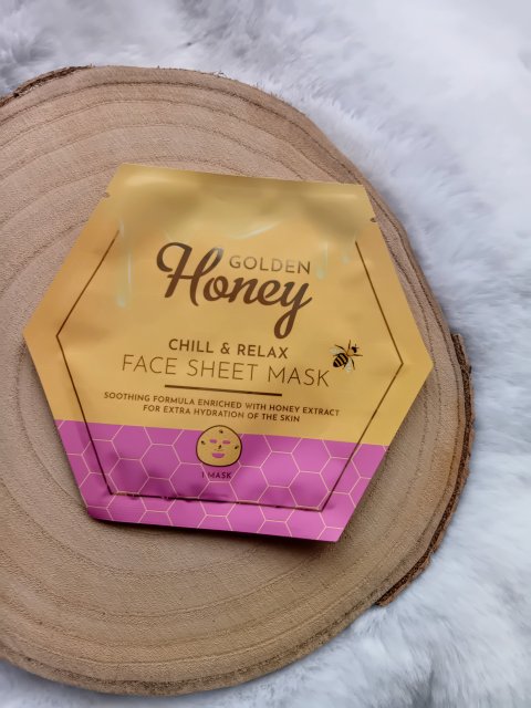 Maxbrands Marketing B.V. Face Sheet Mask, Maseczka do twarzy w płacie, Golden Honey Chill & Relax, Wzbogacona ekstraktem z miodu 
