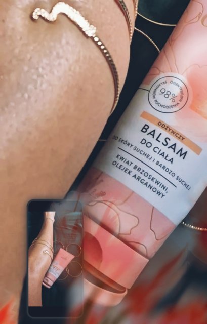 Soraya Glam Oils, Balsam do ciała, Odżywczy, Kwiat brzoskwini, Olejek arganowy