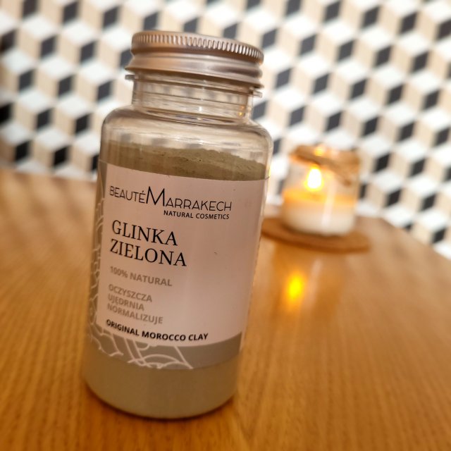 Beaute Marrakech Glinka Zielona, 100% Naturalna, Oczyszcza, Ujędrnia, Normalizuje 