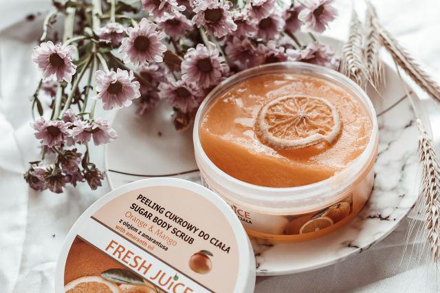 Fresh Juice Peeling do ciała, Orange & Mango, Z olejem z amarantusa