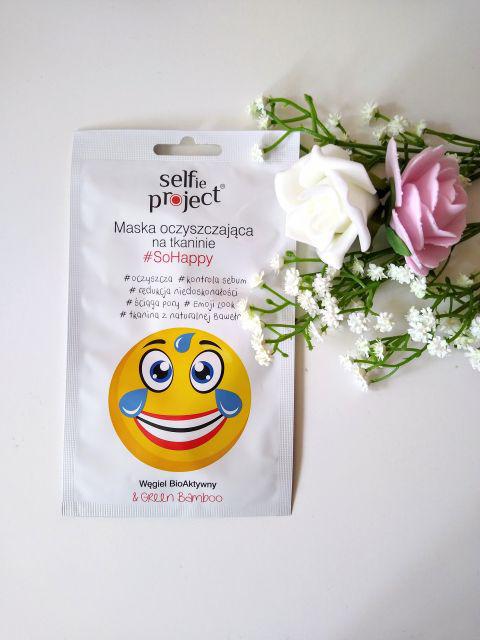 Selfie Project Maska do twarzy na tkaninie, Oczyszczająca, #SoHappy