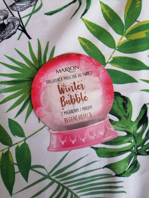 Marion Winter Bubble, Maseczka do twarzy, Bąbelkująca, Regenerująca, Z migdałami i makiem