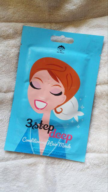 Dr. Mola 3 Step Deep, Hair Conditioning Mask, Maska do włosów w formie czepka, Odżywcza