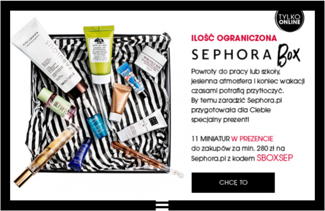 Sephora - gratis miniaturki do zakupu