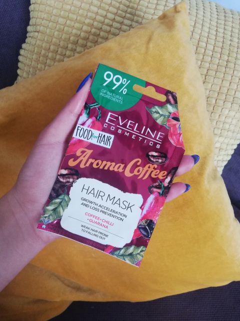 Eveline Food For Hair, Aroma Coffee, Maska do włosów, Z kawą, chilli i guaraną