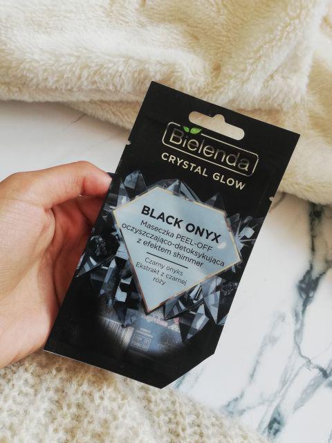 Bielenda Crystal Glow, Maseczka do twarzy, Peel-off, Oczyszczająco-detoksykująca, Z efektem shimmer, Black Onyx 