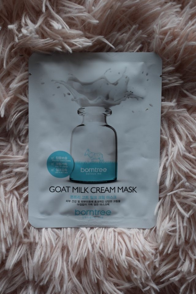 Borntree Maseczka do twarzy w płacie, Goat Milk Cream Mask