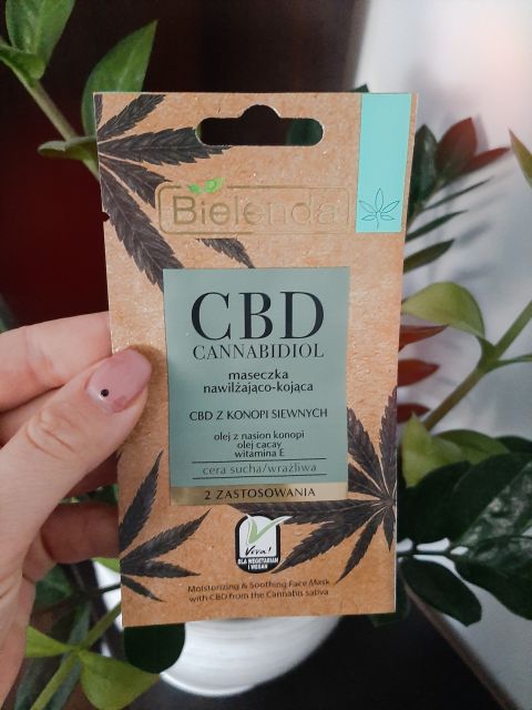 Bielenda CBD, Cannabidiol, Maseczka do twarzy, Nawilżająco-kojąca