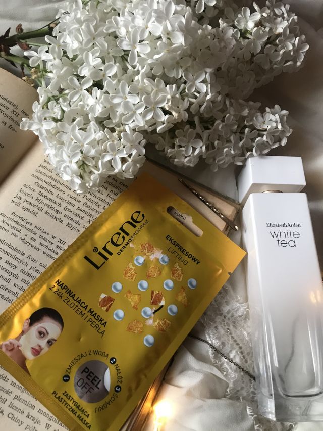 Lirene Dermoprogram, Maseczka do twarzy, Ekspresowy lifting, Napinająca, z 24k złotem i perłą