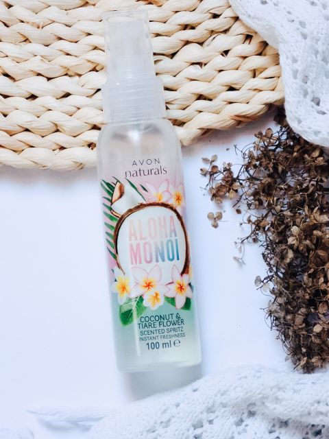 Avon Naturals, Mgiełka do ciała, Aloha Monoi, Coconut & Tiare Flower