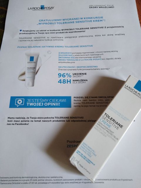 La Roche Posay Toleriane Sensitive, Prebiotyczny krem do twarzy, Nawilżający, Zmniejszający nadwrażliwość cery