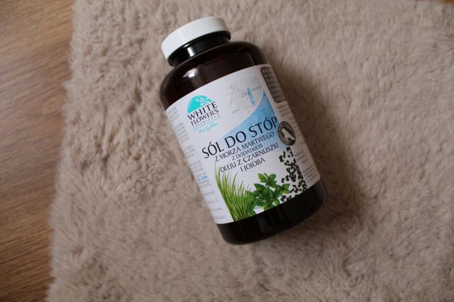 White Flower's Sól do stóp, Z Morza Martwego, Z dodatkiem oleju z czarnuszki i jojoba