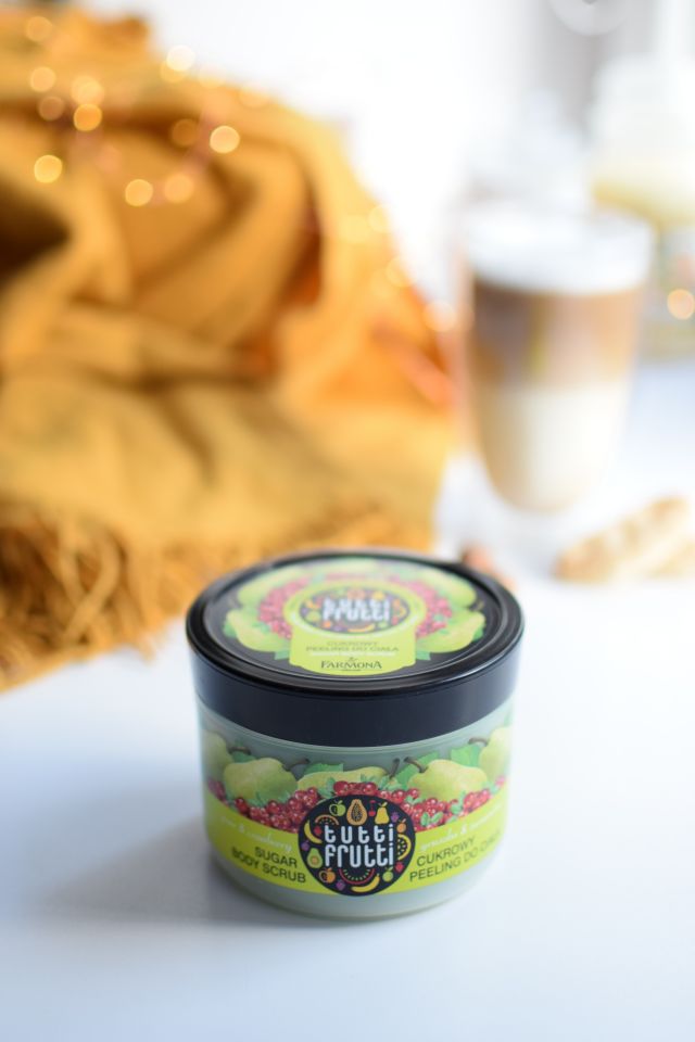 Farmona Tutti Frutti, Cukrowy peeling do ciała, Gruszka i żurawina