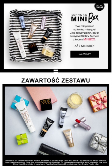Sephora - gratis miniaturki do zakupu