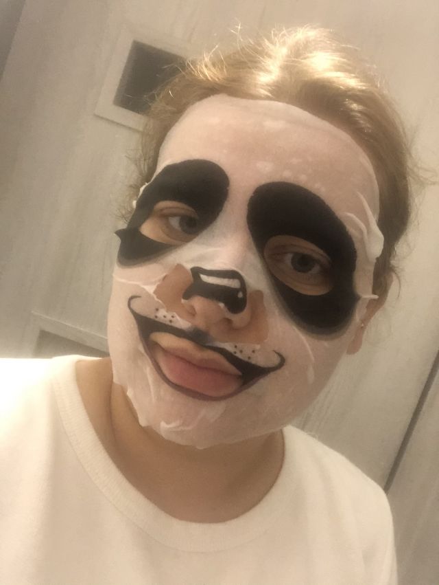 Maska w płachcie panda 