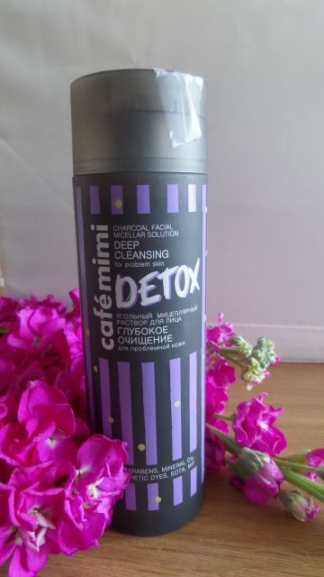 Café MIMI Płyn micelarny do twarzy, Detox, Z aktywnym węglem