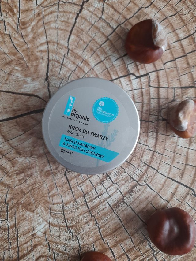 Be Organic Krem do twarzy, Masło kakaowe & kwas hialuronowy