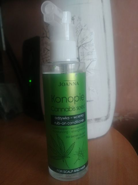 Joanna Konopie, Odżywka-wcierka do włosów i skóry głowy, Nawilżająco - wzmacniająca, Cannabis Seed