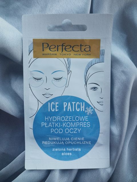 Perfecta Ice Patch, Hydrożelowe płatki kompres pod oczy przeciw cieniom i opuchliźnie, Zielona herbata i aloes
