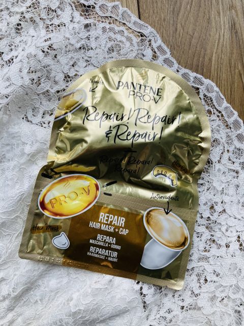 Pantene Pro-V Repair! Repair! & Repair!, Maska do włosów z czepkiem, Odbudowa