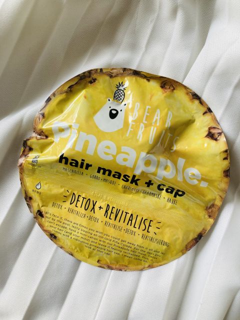 Bear Fruits Maska do włosów z czepkiem, Pineapple Hair Mask, Detox + Revitalise