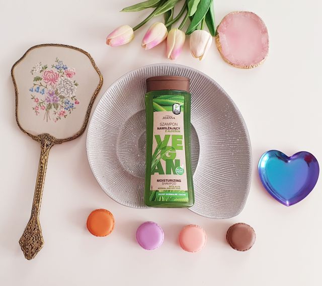 Joanna Vegan, Szampon do włosów, Nawilżający, Z aloesem 