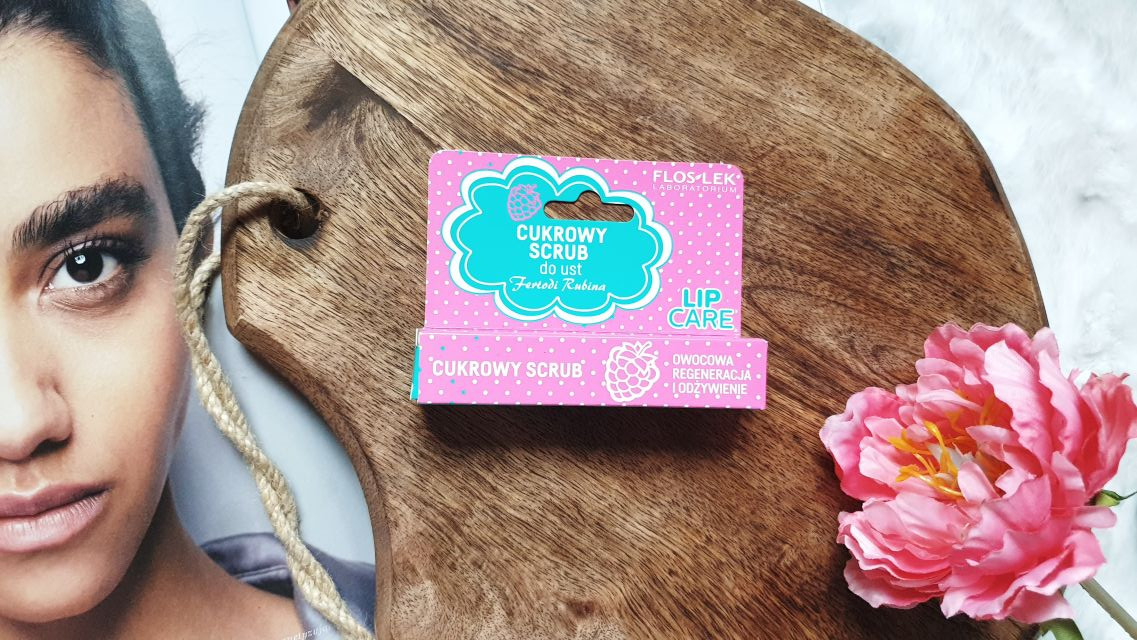 FlosLek Scrub do ust, Cukrowy, O aromacie słodkiej maliny