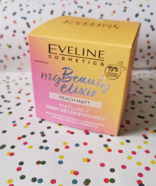 Eveline MyBeauty Elixir, Matt peach, matujący krem detoksykujący