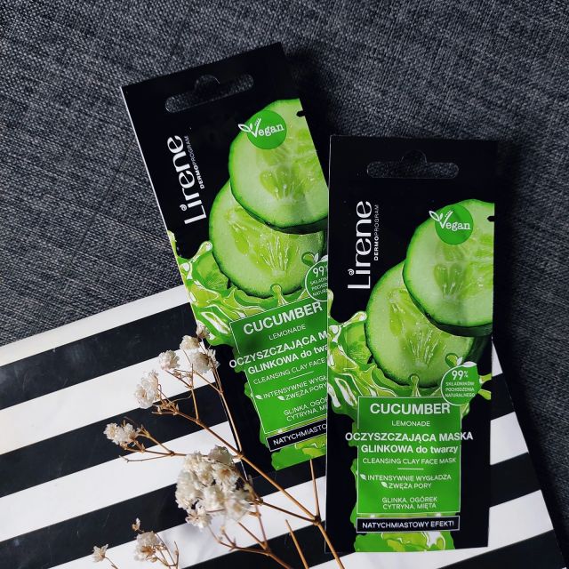 Lirene Dermoprogram, Maseczka do twarzy, Glinkowa, Vegan, Oczyszczająca, Cucumber Lemonade, Glinka, ogórek, cytryna, mięta