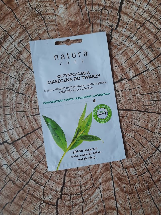 Natura Care Maseczka do twarzy, Oczyszczająca, Z olejkiem z drzewa herbacianego, zieloną glinką i ekstraktem z kory wierzby