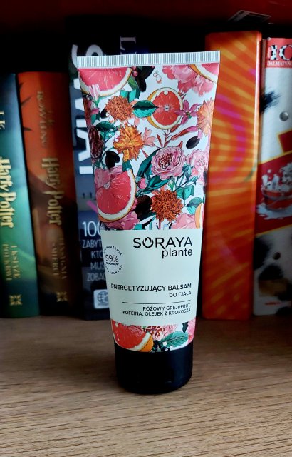 Soraya Plante, Balsam do ciała, Energetyzujący, Różowy grejpfrut, kofeina, olejek z krokosza